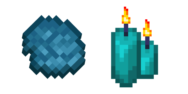 Minecraft Cyan Dye and Candle