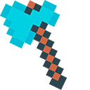 Minecraft Diamond Axe & Alex pointer