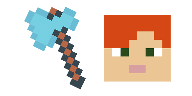 Minecraft Diamond Axe & Alex