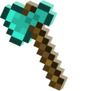 Minecraft Diamond Axe and Birch Log pointer
