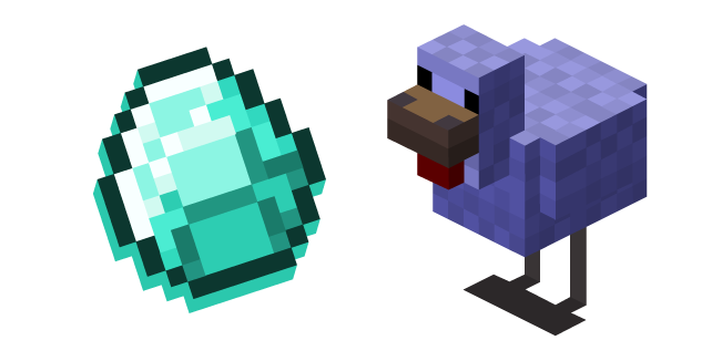 Minecraft Diamond Chicken and Diamond Egg