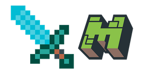 Minecraft Diamond Sword & Logo