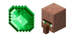 Minecraft Emerald and Villager