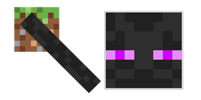 Minecraft Enderman with Earth Block