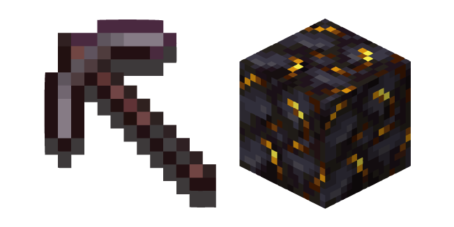 Minecraft Gilded Blackstone and Pickaxe