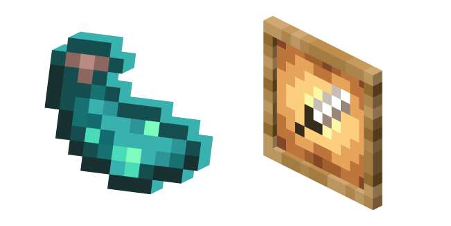 Minecraft Glow Item Frame with Sword and Glow Ink Sac