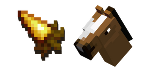 Minecraft Golden Carrot and Horse