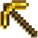 Minecraft Golden Pickaxe and Coal pointer