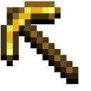 Minecraft Golden Pickaxe and Lab Table pointer