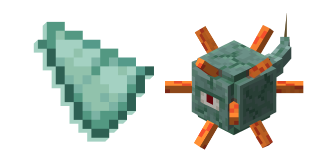 Minecraft Guardian and Prismarine Shard