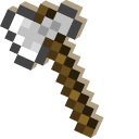 Minecraft Iron Axe and Oak Log pointer