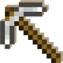 Minecraft Iron Pickaxe and Gold Ore pointer