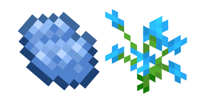 Minecraft Light Blue Dye and Blue Orchid
