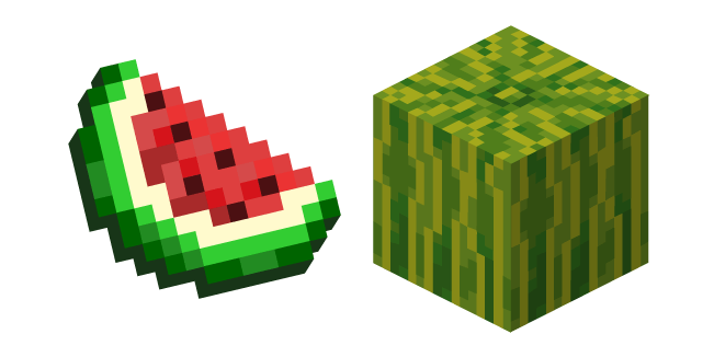 Minecraft Melon Slice and Melon