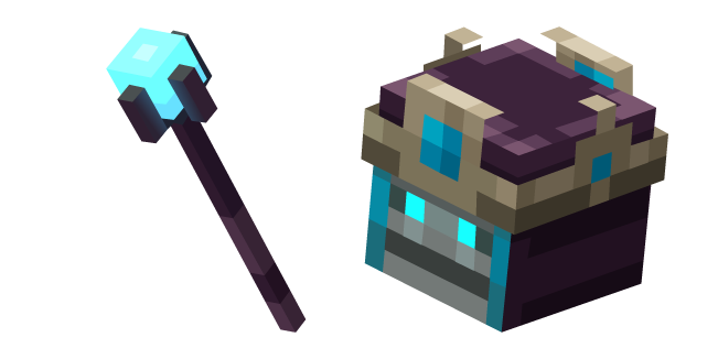 Minecraft Necromancer and Staff
