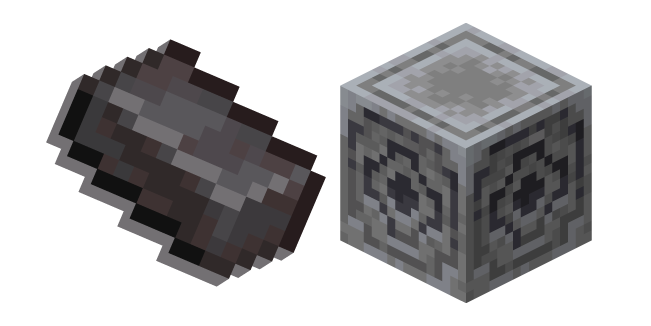 Minecraft Netherite Ingot and Lodestone