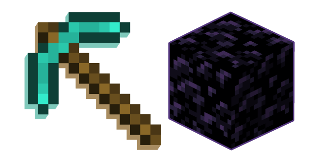 Minecraft Obsidian and Diamond Pickaxe