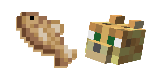 Minecraft Ocelot and Raw Cod