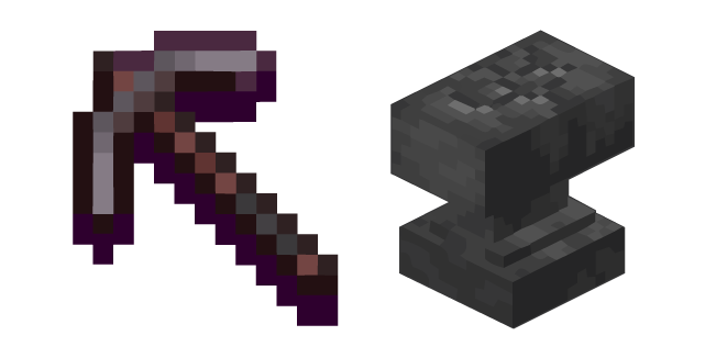 Minecraft Pickaxe and Anvil