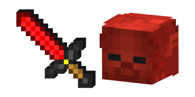 Minecraft Redstone Sword and Red Steve