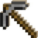 Minecraft Stone Pickaxe and Block of Iron pointer
