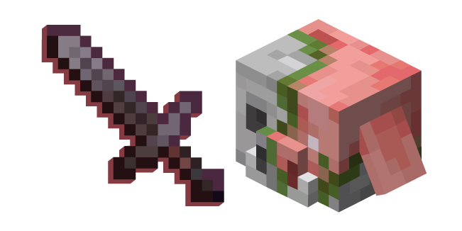 Minecraft Zombified Piglin and Sword