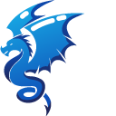 Minimal Blue Dragon cursor