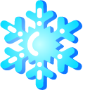 Minimal Blue Snowflake cursor