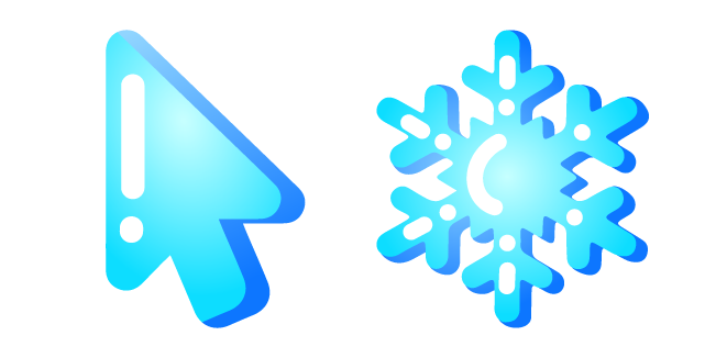 Minimal Blue Snowflake