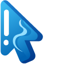 Minimal Gradient Blue Flower pointer
