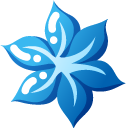 Minimal Gradient Blue Flower cursor