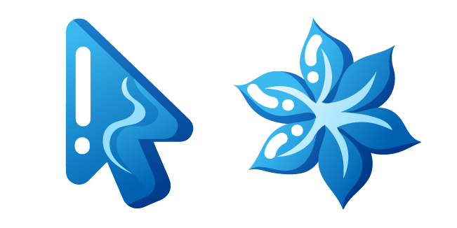 Minimal Gradient Blue Flower