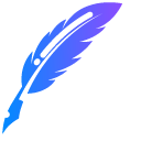 Minimal Gradient Feather Quill Pen cursor
