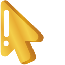 Minimal Gradient Golden Ginkgo Leaf pointer