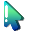 Minimal Gradient Peacock Feather pointer