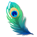 Minimal Gradient Peacock Feather cursor