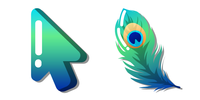 Minimal Gradient Peacock Feather
