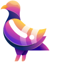 Minimal Gradient Purple Pigeon cursor