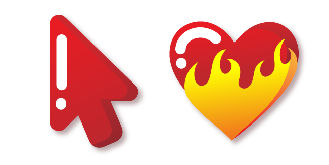 Minimal Gradient Red Heart In Flames