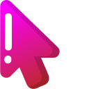 Minimal Gradient Red Pink Blot pointer
