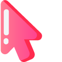 Minimal Gradient Red Pink Bratz Logo pointer