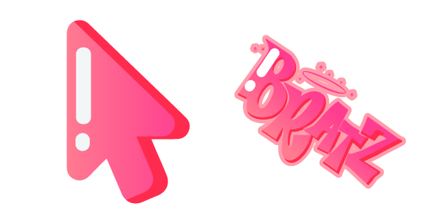 Minimal Gradient Red Pink Bratz Logo