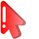 Minimal Gradient Red Rabbit pointer
