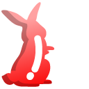 Minimal Gradient Red Rabbit cursor