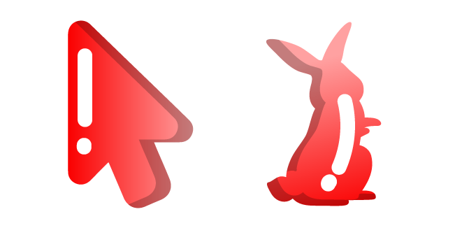 Minimal Gradient Red Rabbit