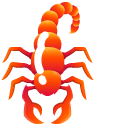 Minimal Gradient Red Scorpion cursor