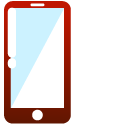 Minimal Gradient Red Smartphone cursor