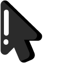 Minimal Black Bat pointer