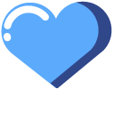 Minimal Blue Heart cursor