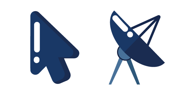 Minimal Blue Satellite Dish